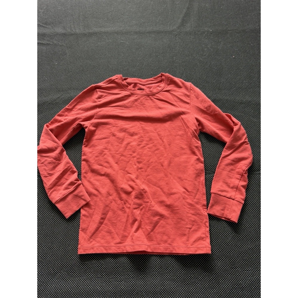 Uniqlo Heattech Kids 9-10 Crew Neck Long Sleeve Top Base Layer High Visibility